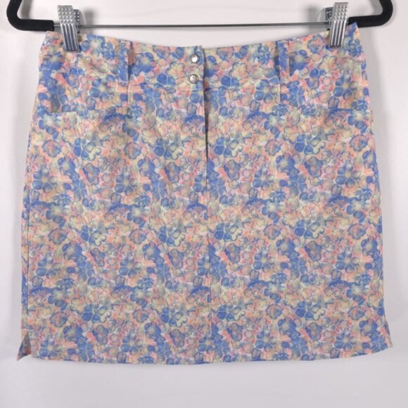 ADIDAS GOLF Pastel Floral Tour Stretch Women’s Mini Skort Skirt Size 6 - Picture 1 of 16